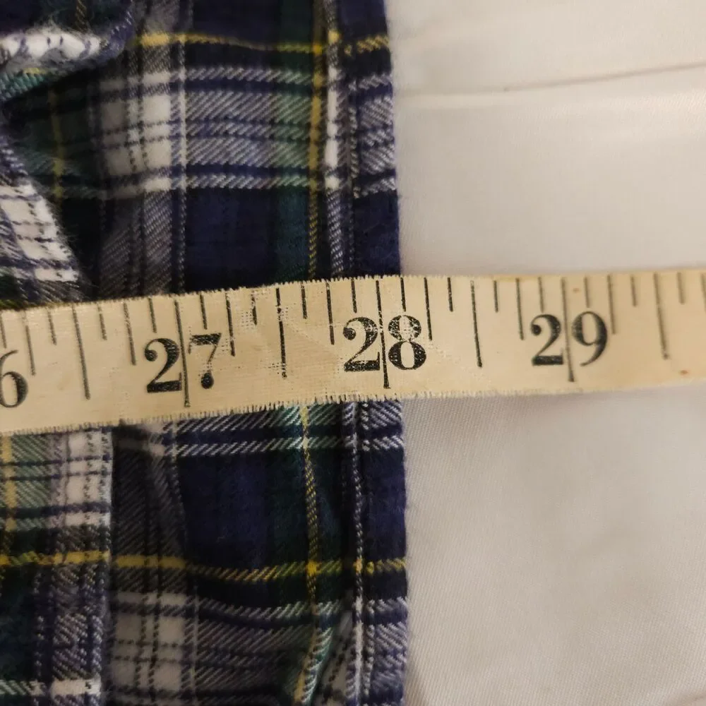 J Crew Blue Green Plaid Brushed Twill Shirt Mens Medium Slim Fit‎